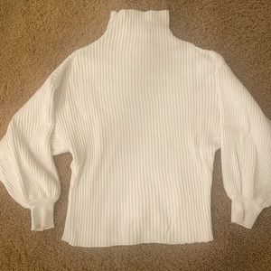 Petal & Pup S/M Mock Turtleneck White Sweater- NWOT